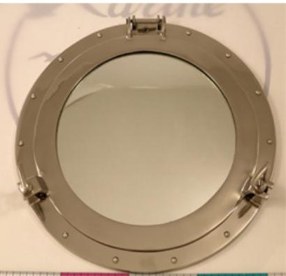 Round nickel porthole mirror